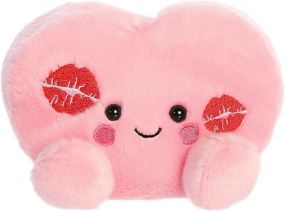 Aurora® Adorable Palm Pals™ Kinsley Kisses Heart™ Stuffed Animal - Pocket-Sized Play - Collectable Fun - Pink 5 Inches