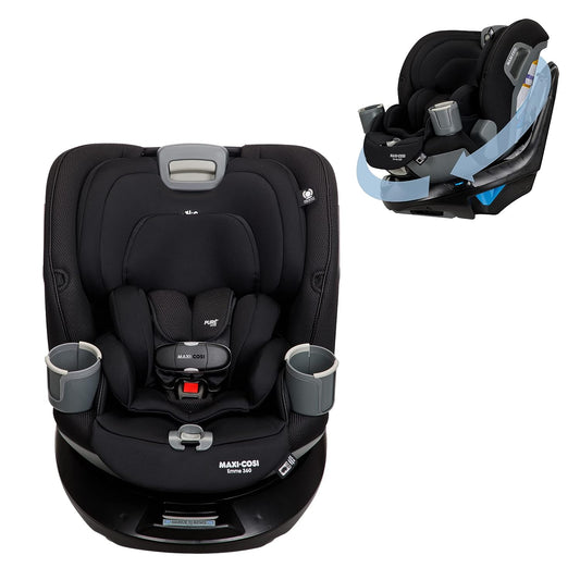 Maxi-Cosi Emme 360 Car Seat: Rotating Car Seat 360, All-In-One Convertible, Car Seat 360 Rotation, Swivel Car Seat in Midnight Black