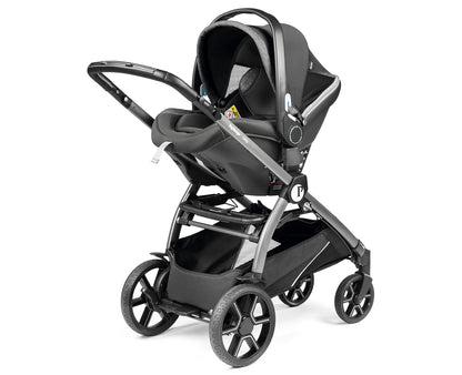 Peg Perego Ypsi Travel System - Includes Ypsi Lightweight Reversible Stroller and Primo Viaggio 4-35 Nido Infant Car Seat - Made in Italy - Atmosphere (Grey)