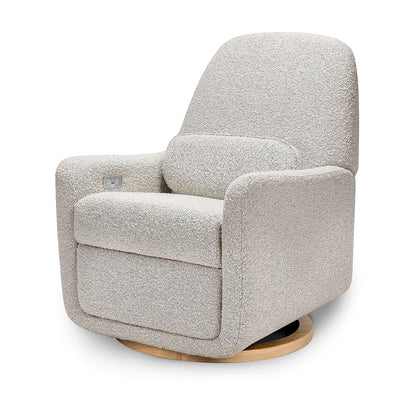 Arc Glider Recliner W/Electronic Control and USB, White Boucle