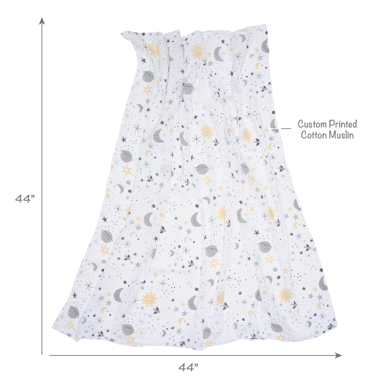 Bedtime Originals Little Star Celestial Cotton Muslin Swaddle Blankets 2-Pack