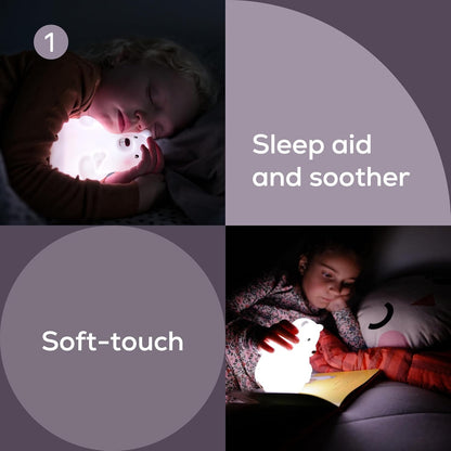 Lumicolor Bear Baby Night Light, Color-Changing and Rechargeable Kids Night Light