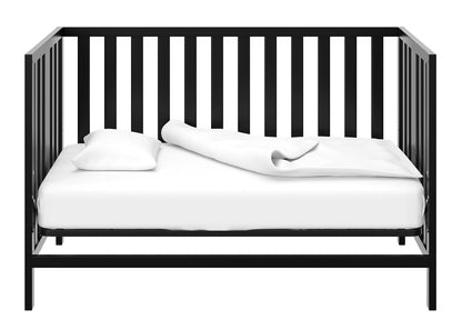 Storkcraft Pacific 5-In-1 Convertible Crib - (Black) – Converts from Baby Crib to Toddler Bed, Daybed and Full-Size Bed, Fits Standard Full-Size Crib Mattress, Adjustable Mattress Support Base