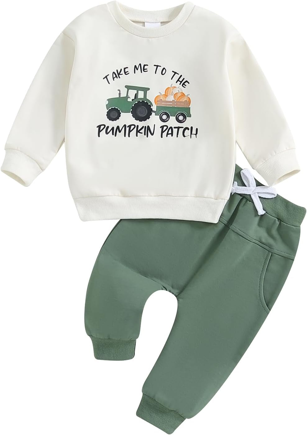 Toddler Baby Boy Clothes Crewneck Sweatshirt Long Sleeve Letter Print Shirt with Pants Cute Fall Winter Outfits