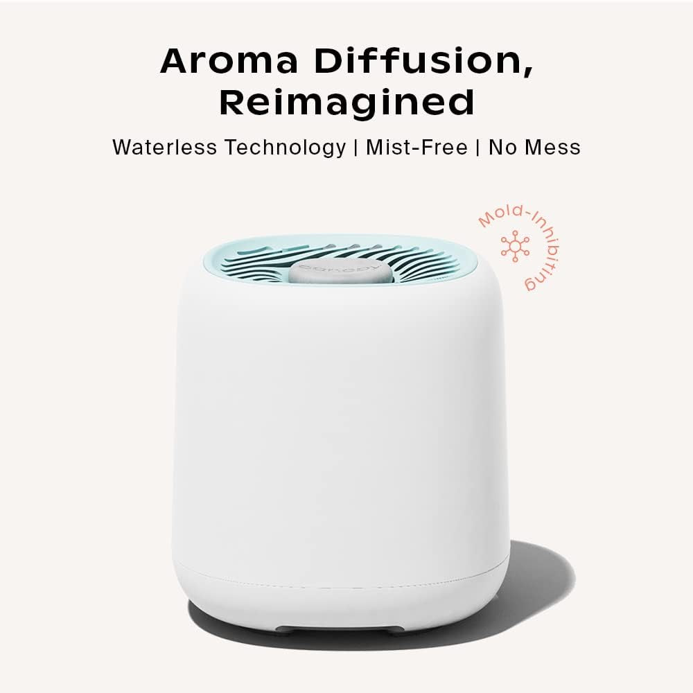 Canopy Bedside Diffuser, Pink Diffuser, Waterless Technology, Diffuses up to 400 Sq Ft - 3 Fan Speeds - Includes Diffuser, Diffusion Well, Unwind Aroma, Power Cord & Adapter