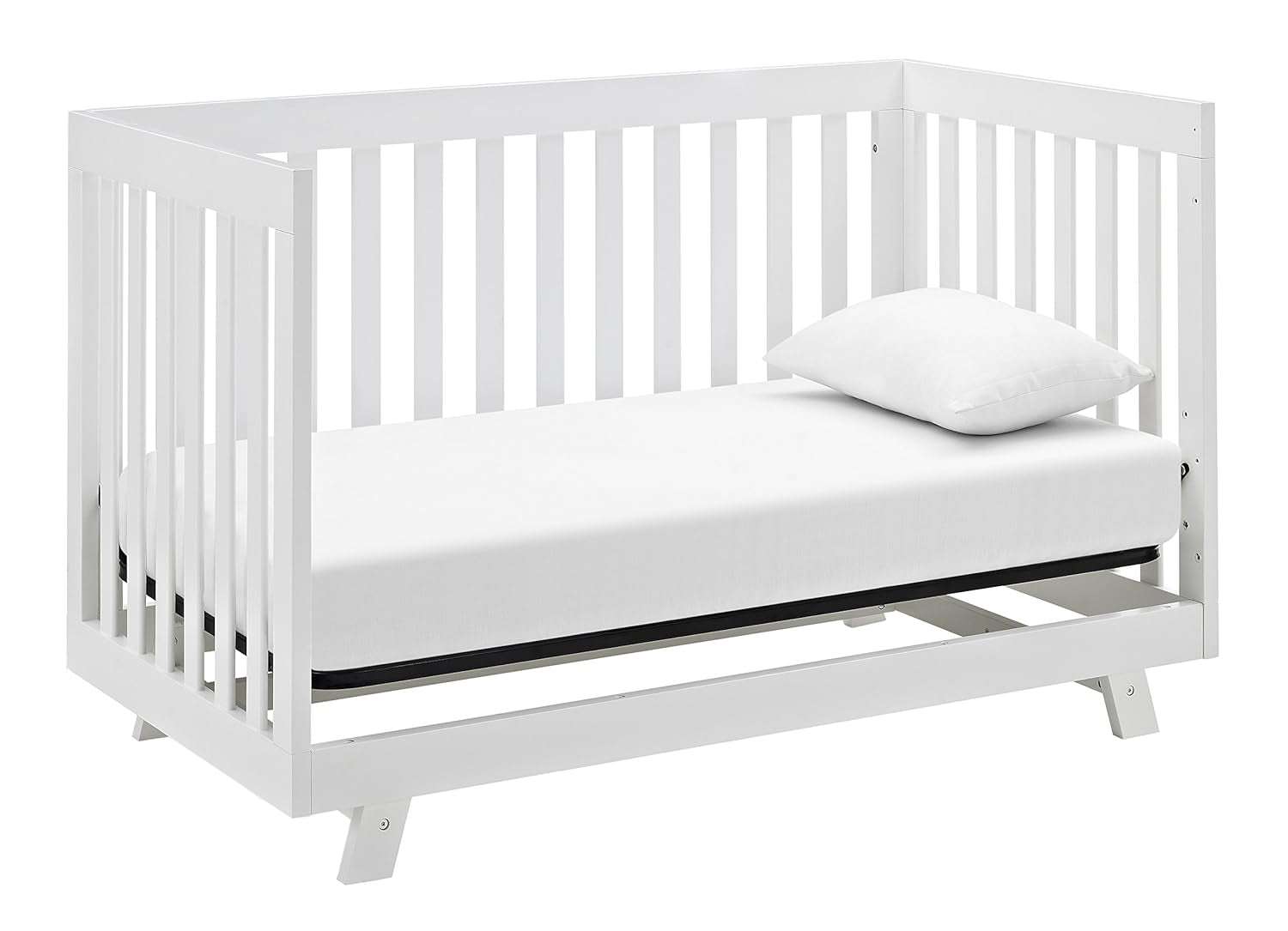 Storkcraft Beckett Convertible Crib (White) – Converts from Baby Crib to Toddler Bed and Daybed, Fits Standard Full-Size Crib Mattress, Adjustable Mattress Support Base