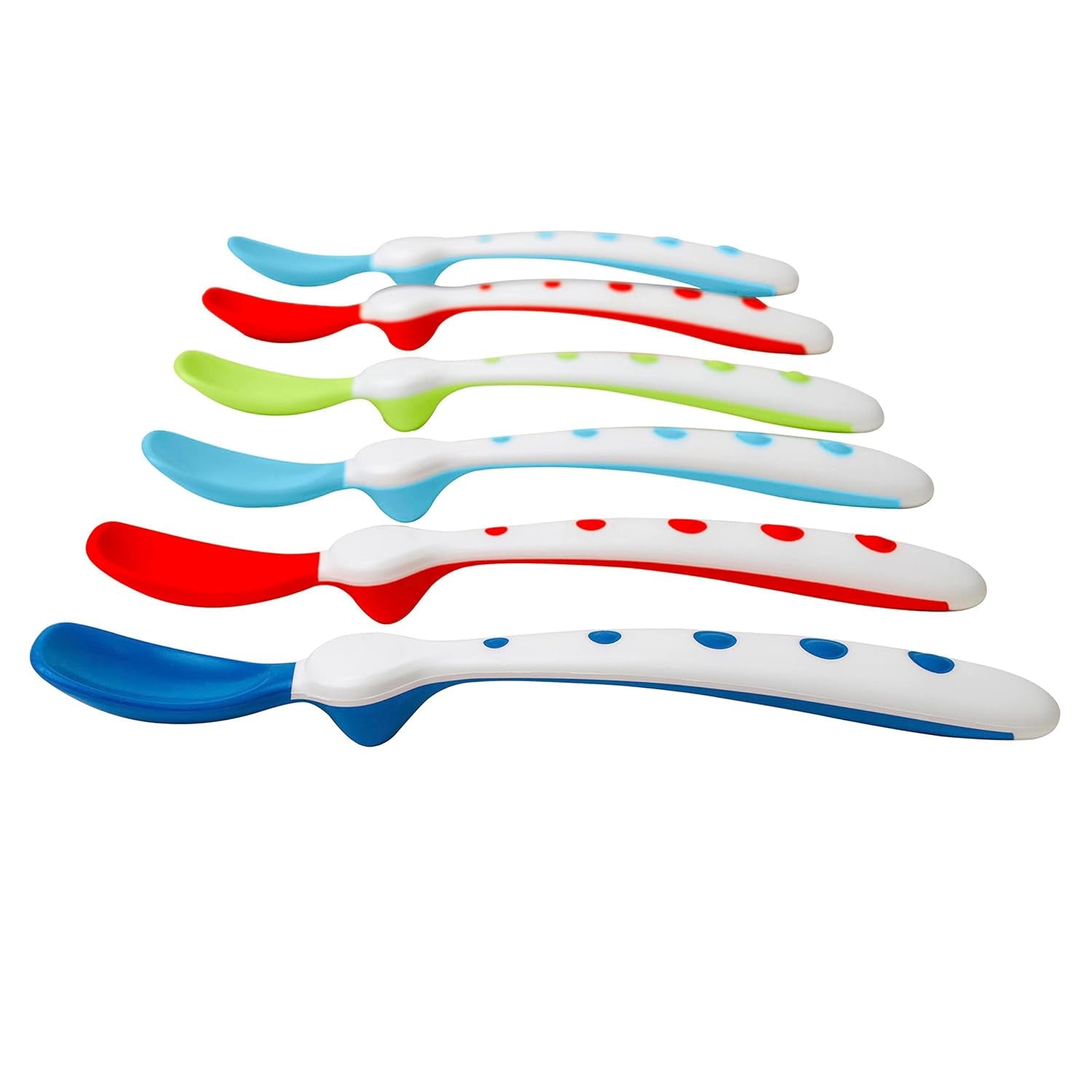 First Essentials by NUK Rest Easy Spoons, Pack of 6 (Color May Vary)