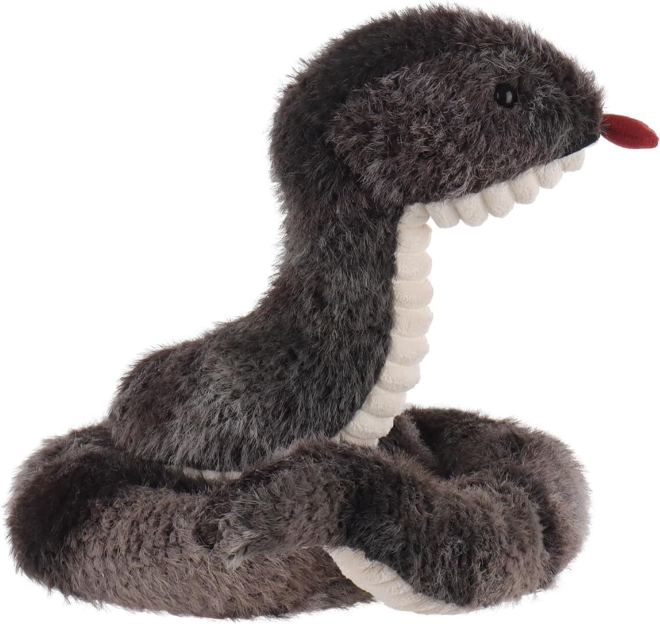 Apricot Lamb Snake Plush Stuffed Animals for Kids, Soft Cute Plush Toys for Baby Girl and Boy, Fluffy Snake Black 10.7 Inches