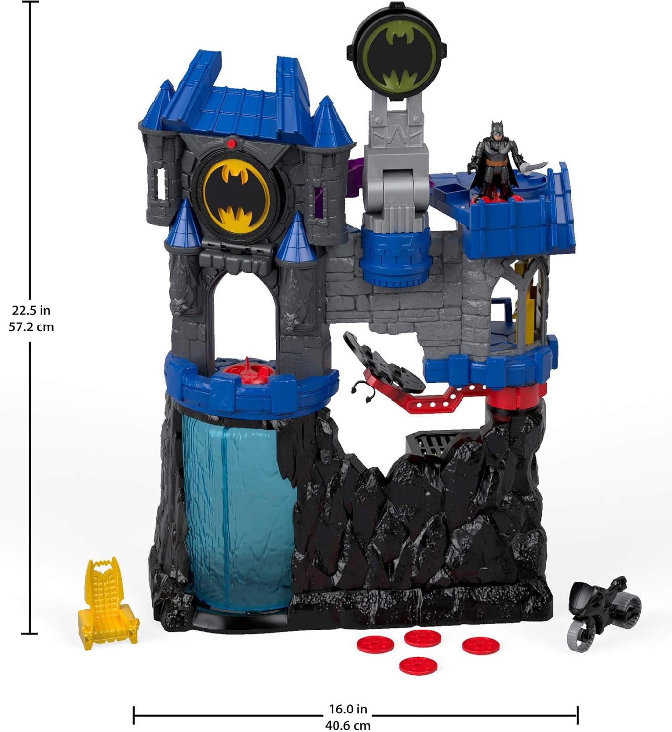 Fisher-Price Imaginext DC Super Friends Batman Toy, Wayne Manor Batcave Playset with Figure & Batcyle for Pretend Play Kids Ages 3+ Years (Amazon Exclusive)