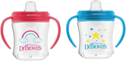 Dr. Brown'S Milestones Soft Spout Sippy Cup with Handles - Pink - 9Oz - 9M+