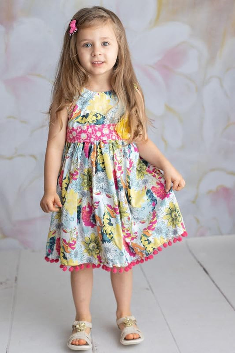 Haute Baby Mistic Garden Sleeveless Casual and Special Occasion Girl Dress - Multi Color