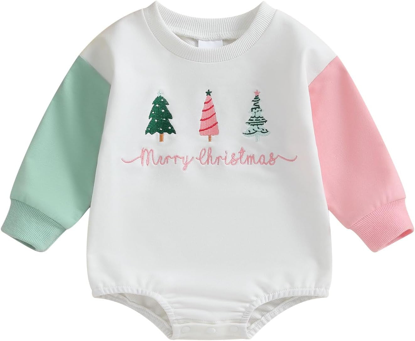 Baby Girl Boy Christmas Clothes Letter Print Sweatshirt Romper Infant Long Sleeve Bubble Romper Winter Outfit