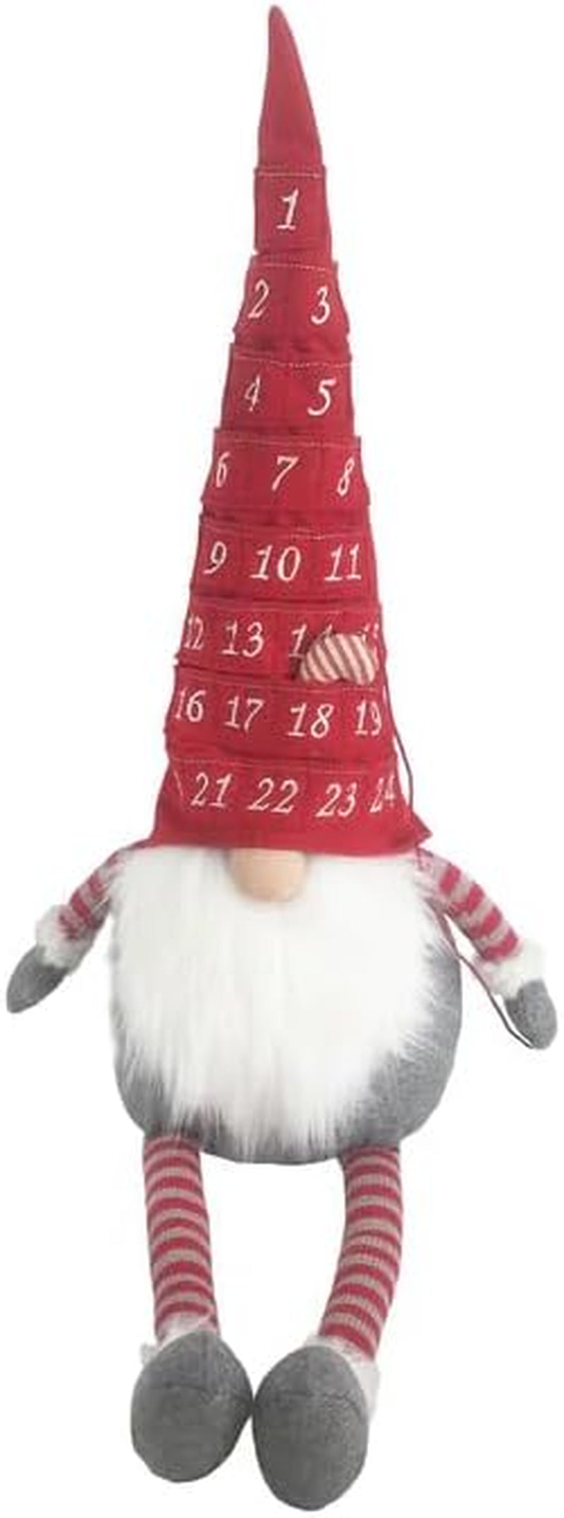 MON AMI Holiday Reindeer Inspired Soft Plush Advent Countdown to Christmas Calendar, Wall Hanging, Christmas Decor, Fabric Calendar, Home & Office Decoration, 26IN, Pink