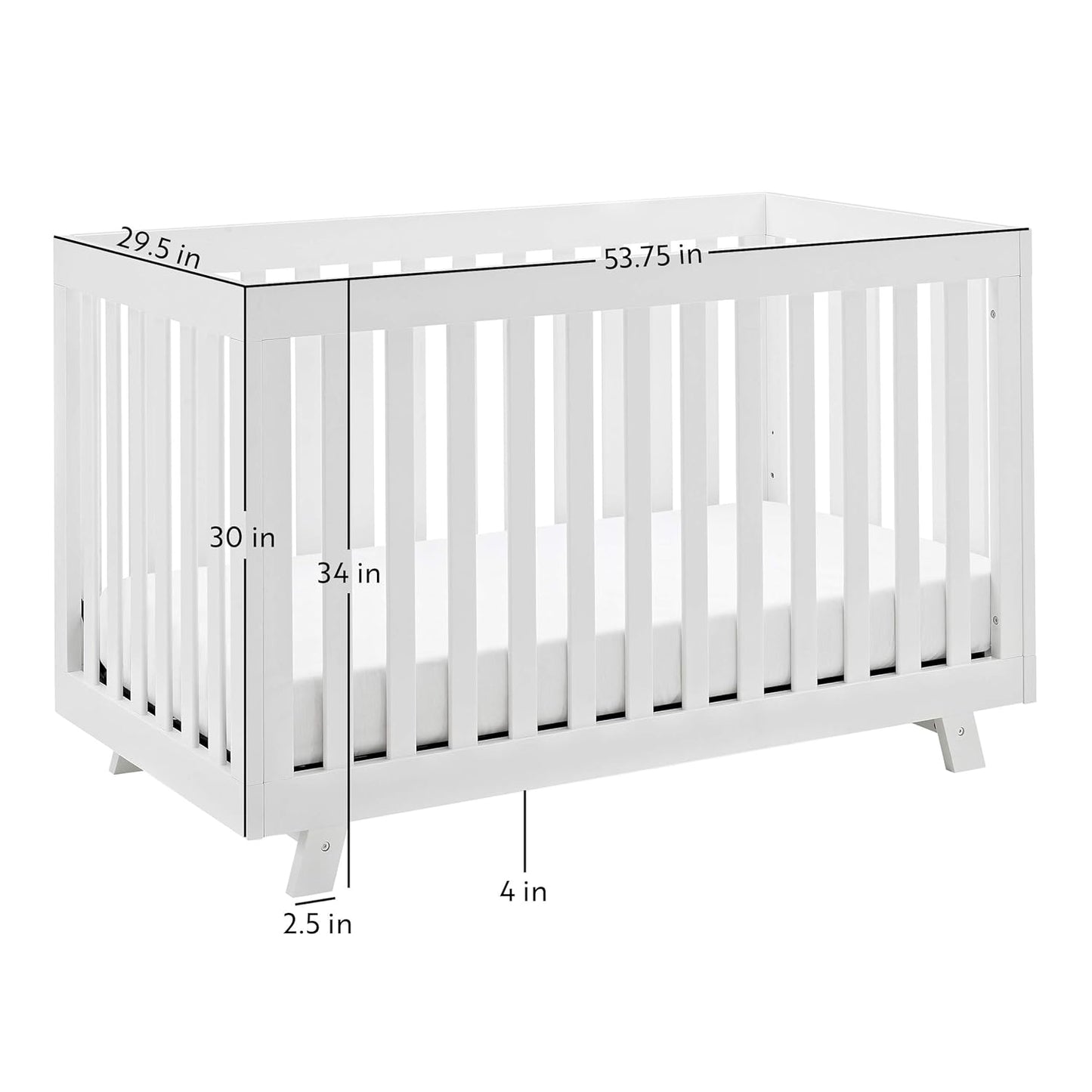 Storkcraft Beckett Convertible Crib (White) – Converts from Baby Crib to Toddler Bed and Daybed, Fits Standard Full-Size Crib Mattress, Adjustable Mattress Support Base