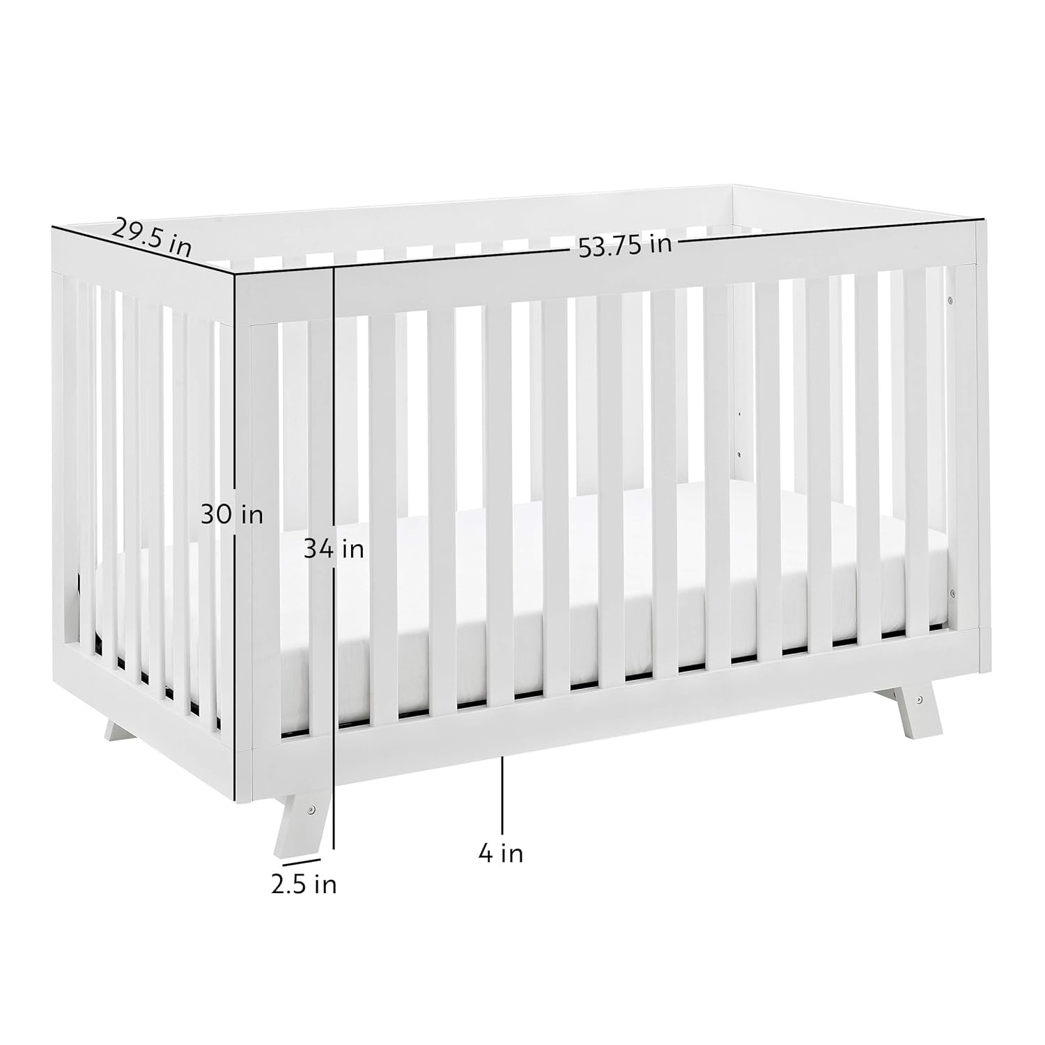 Storkcraft Beckett Convertible Crib (White) – Converts from Baby Crib to Toddler Bed and Daybed, Fits Standard Full-Size Crib Mattress, Adjustable Mattress Support Base