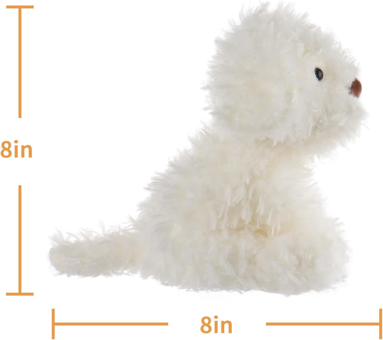 Apricot Lamb Toys Plush White Puppy Dog Stuffed Animal Soft Cuddly Perfect for Child 8 Inches