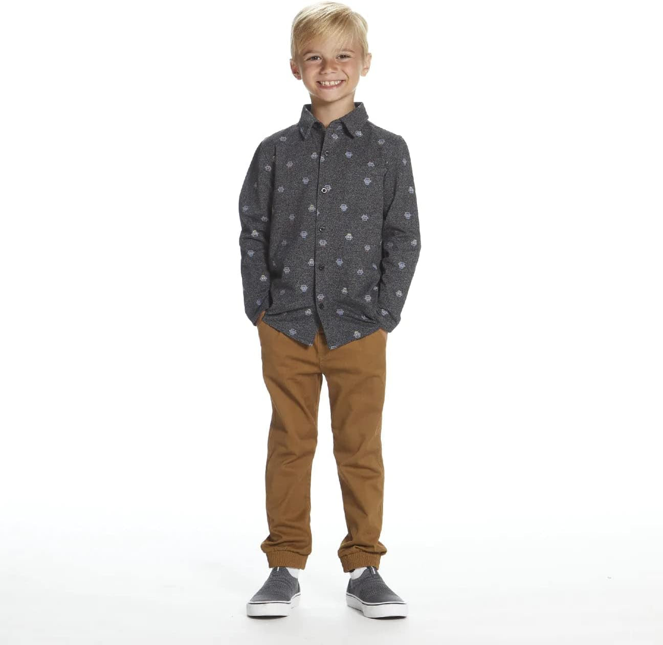 Andy & Evan Boys' Plaid Button-Down Shirt (Toddler/Little Kids)