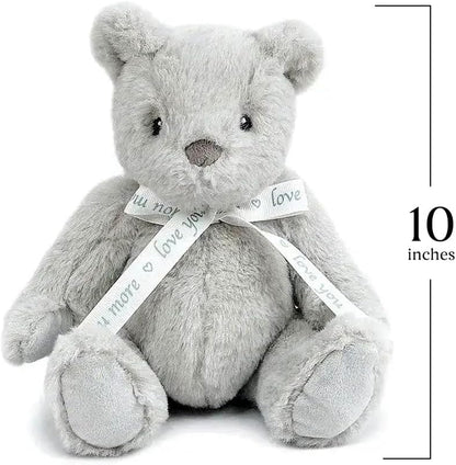 MON AMI ‘Love U’ Gray Teddy Bear Stuffed Animal – 10’’, Teddy Bear Plush for Baby Shower, Cute Plushies for Kids of All Ages