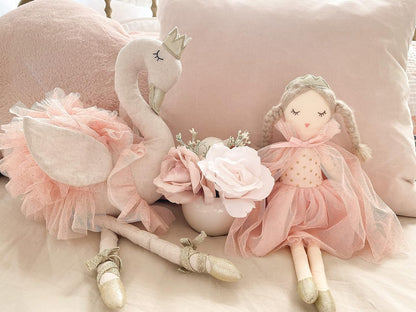 MON AMI Layla the Ballerina Doll | Swan Stuffed Animal | Plush Baby Dolls | 20 Inches, for Little Kids