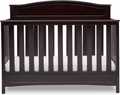 Delta Children Emery 4-In-1 Convertible Baby Crib - Greenguard Gold Certified, Dark Chocolate