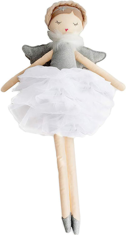 MON AMI Adele Small White Angel Stuffed Doll – 15”, Soft & Cuddly Plush Doll, Use as Toy or Room Decor, Great Gift for Kids of All Ages