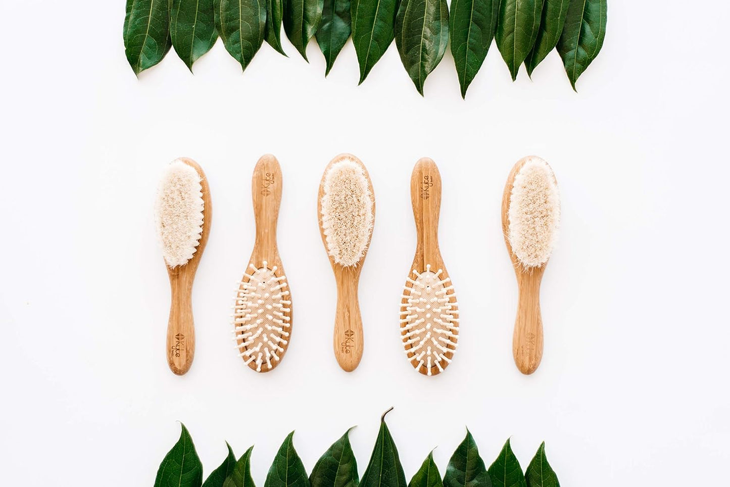 Kyte Baby Cradle Cap Brush Made with Natural Goat Hair Bristles and a Bamboo Brush Handle