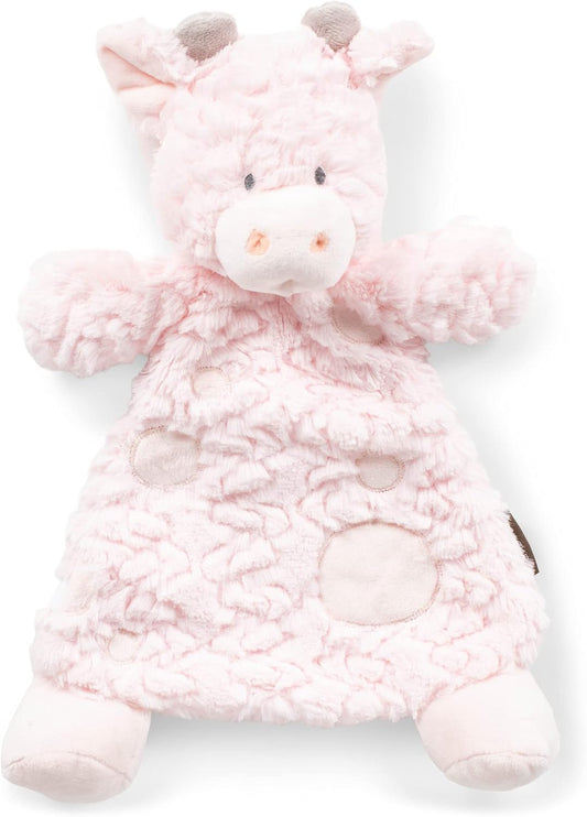 DEMDACO Gracie Giraffe Soft Pink 13 X 11 Plush Polyester Stuffed Animal Rattle Blankie