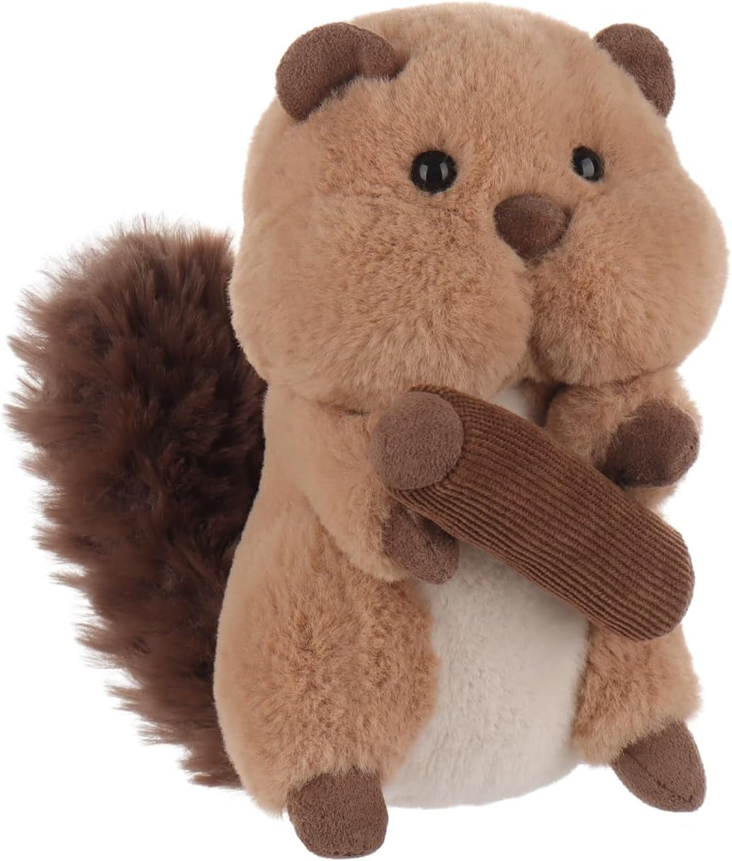 Apricot Lamb Bashful Beaver Plush Stuffed Animals for Kids, Soft Cute Plush Toys for Baby Girl and Boy, Fluffy Bashful Beaver Brown 6.3 Inches