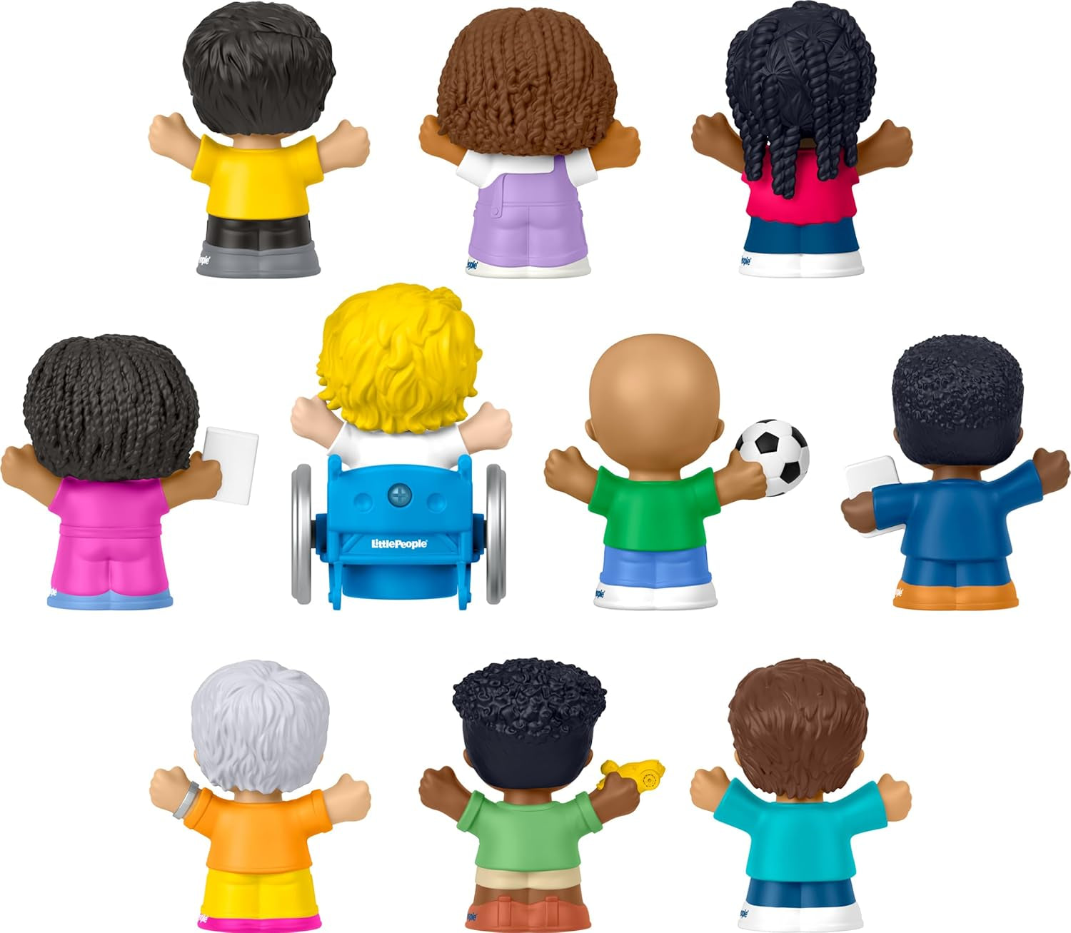 Fisher-Price Little People Toddler Toys Classroom Figures 10-Piece Set for Preschool Pretend Play for Kids Ages 1+ Years