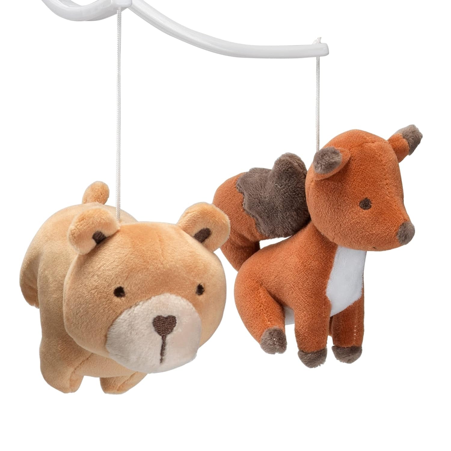 Bedtime Originals Animal Alphabet Bear/Fox Musical Baby Crib Mobile Soother Toy