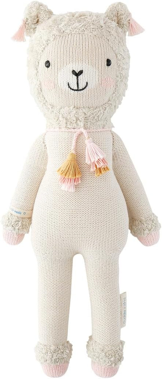 Cuddle + Kind Lola the Llama Little 13" Hand-Knit Doll – 1 Doll = 10 Meals, Fair Trade, Heirloom Quality, Handcrafted in Peru, 100% Cotton Yarn