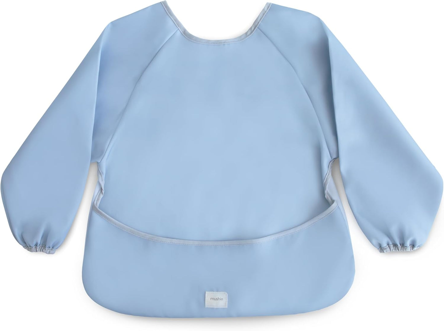 Mushie Long Sleeve Baby Bib | Mess Free & Waterproof Fabric for Toddlers | Adjustable Fit for Ages 6-24 Months