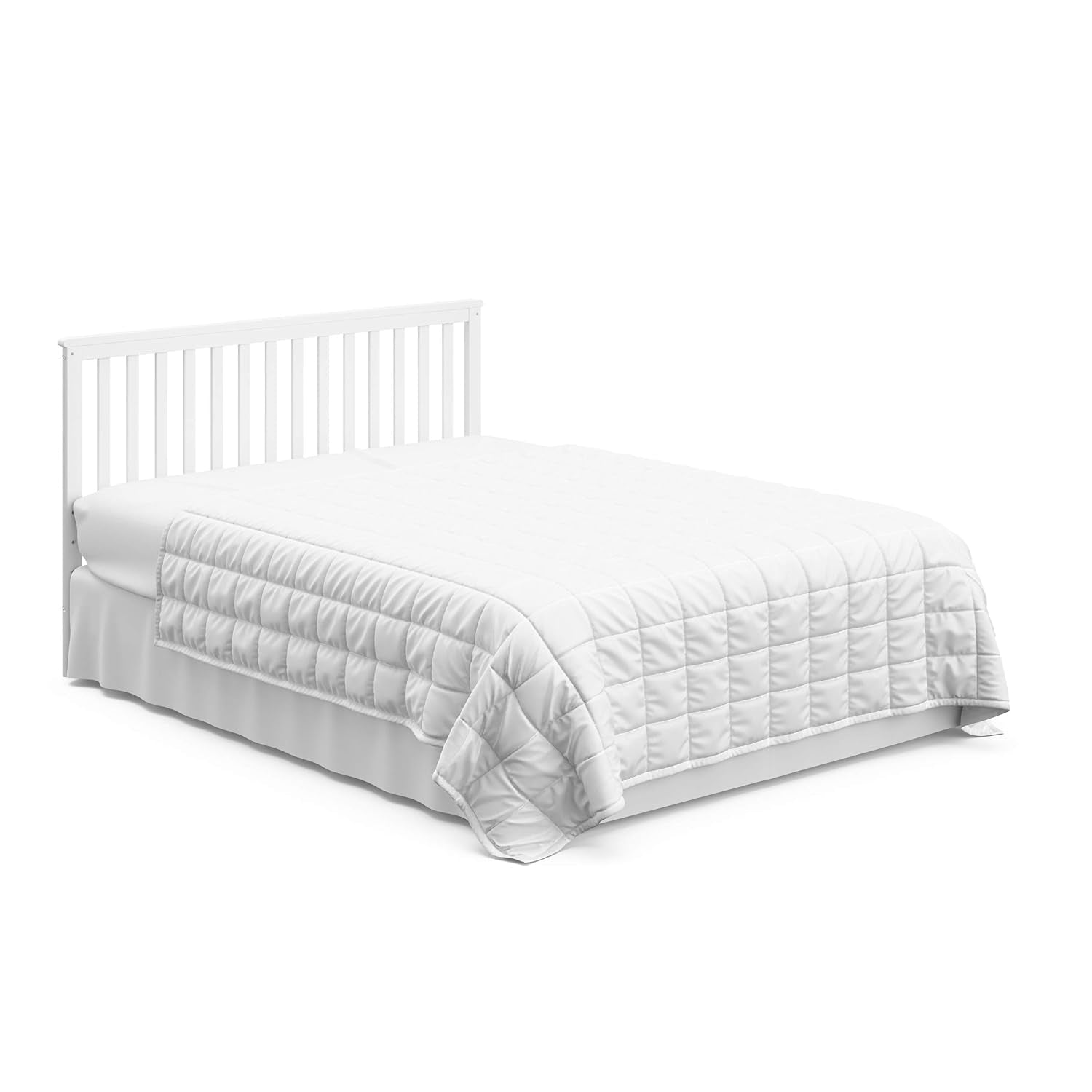 Storkcraft Hillcrest 4-In-1 Convertible Crib (White) - Converts to Daybed, Toddler Bed, and Full-Size Bed, Fits Standard Full-Size Crib Mattress, Adjustable Mattress Support Base