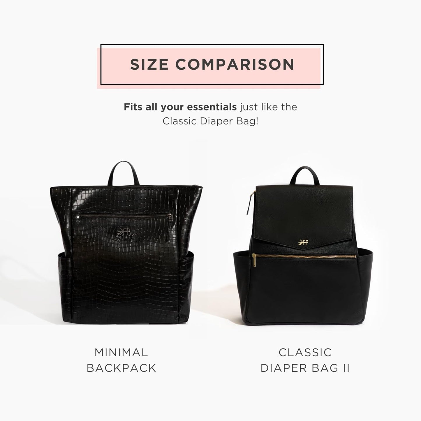 Freshly Picked Minimal Diaper Bag Backpack, Croc