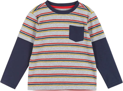 Andy & Evan Boys' Long Sleeve Two-Fer Tee Shirt