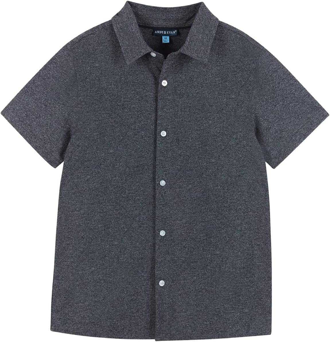 Andy & Evan Boys' Short Sleeve Button-Down Shirts, Stylish Summer Spring Shirts for Boys, Lightweight and Breathable