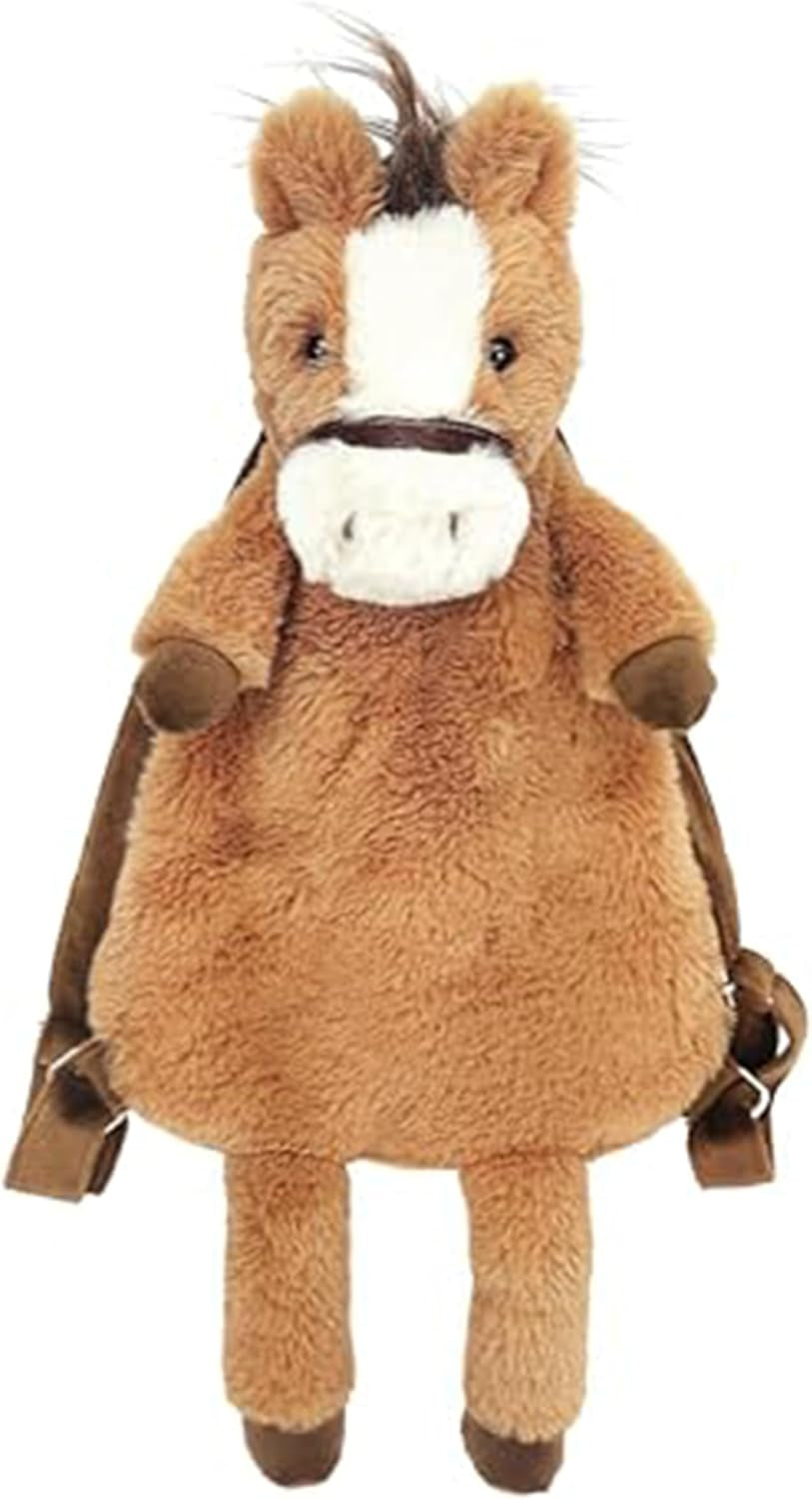 MON AMI Truffles Horse Soft Plush Backpack 21” Toddler Backpack for Boys/Girls, Kids Everyday Travel Backpack, Adjustable Straps, Stuffed Animal Toy Bag, Ideal Gift for Christmas