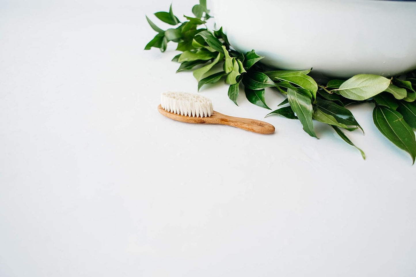 Kyte Baby Cradle Cap Brush Made with Natural Goat Hair Bristles and a Bamboo Brush Handle