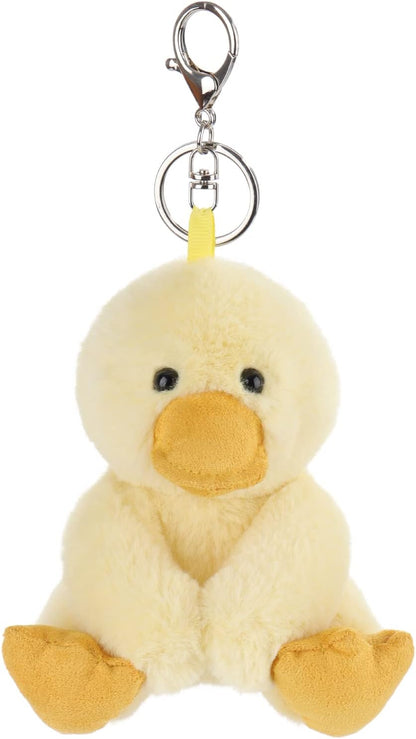 Apricot Lamb Cute Toys Plush Yellow Duck Stuffed Animal Soft Keychain for Kids Bag, Purse, Backpack, Handbag (5 Inches)