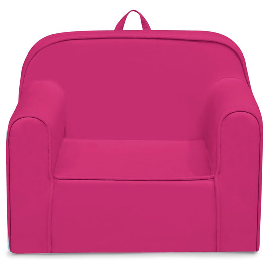 Delta Children Cozee Chair -Foam Kids Chair for Ages 18 Months and Up, Hot Pink