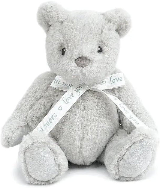 MON AMI ‘Love U’ Gray Teddy Bear Stuffed Animal – 10’’, Teddy Bear Plush for Baby Shower, Cute Plushies for Kids of All Ages