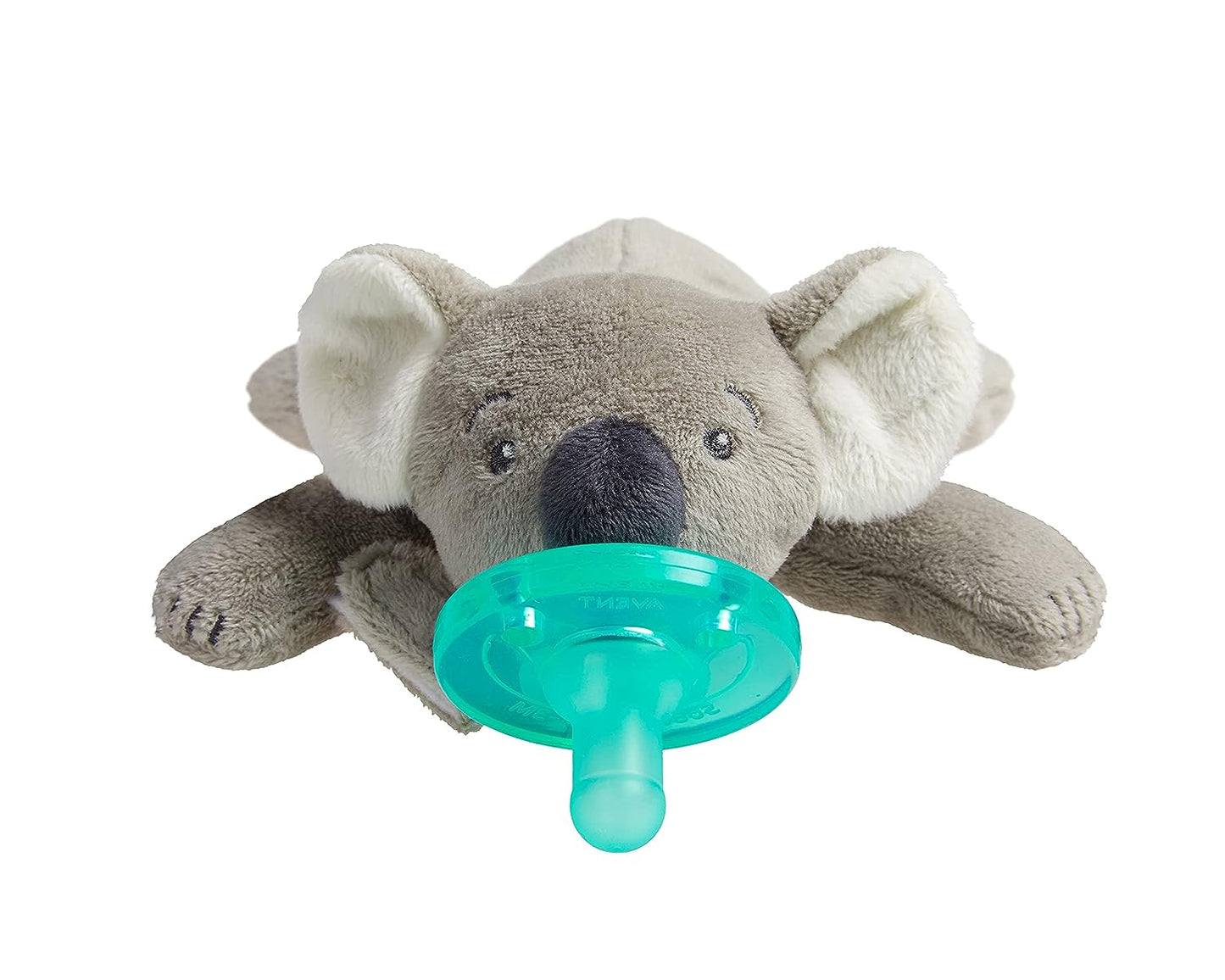 Philips AVENT Soothie Snuggle Pacifier Holder with Detachable Pacifier, 0M+, Elephant, SCF347/03- 1 Count (Pack of 1)