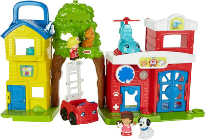 Fisher-Price Little People Toddler Toy Animal Rescue Playset with Lights Sounds Figures & Vehicles for Pretend Play Kids Ages 1+ Years​ (Amazon Exclusive)