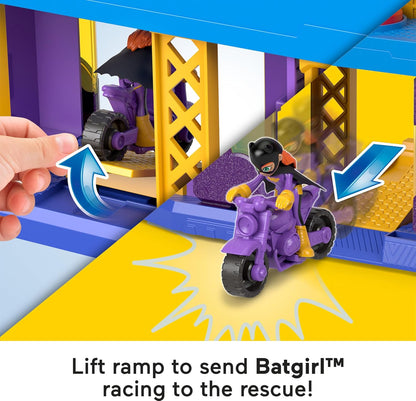 Fisher-Price Imaginext DC Super Friends Toy Batgirl Hero Hideout Playset with 2 Figures & 5 Accessories for Pretend Play Kids Ages 3+ Years