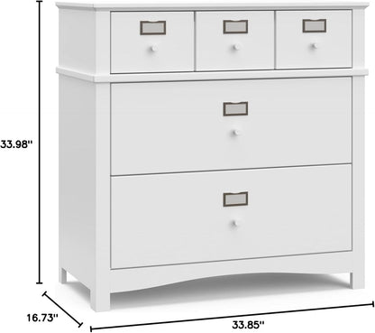 Graco Clara Customizable 3 Drawer Dresser – GREENGUARD Gold Certified, Dresser for Nursery, 3 Drawer Dresser, Kids Dresser, Nursery Dresser Drawer Organizer, Chest of Drawers