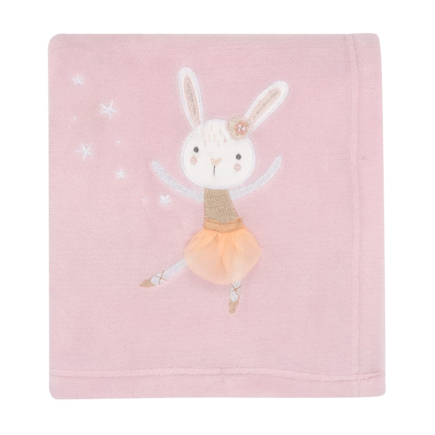 Bedtime Originals Tiny Dancer Baby Blanket - Pink, Animals, Celestial, Rabbit