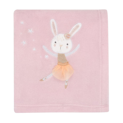 Bedtime Originals Tiny Dancer Baby Blanket - Pink, Animals, Celestial, Rabbit