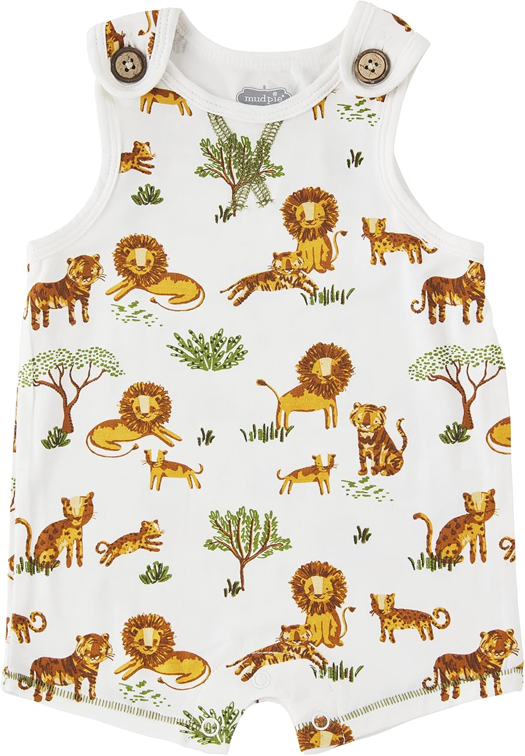 Mud Pie Baby-Boys Lions & Tigers Romper