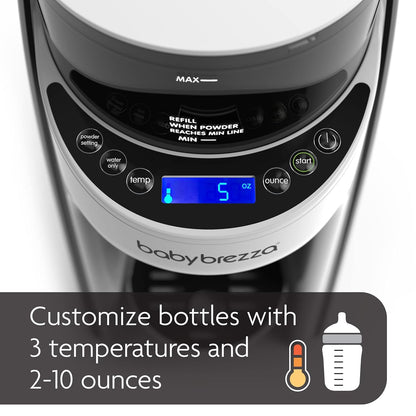 Baby Brezza New and Improved Formula Pro Advanced Formula Dispenser Machine - Automatically Mix a Warm Formula Bottle Instantly - Easily Make Bottle with Automatic Powder Blending, Charcoal