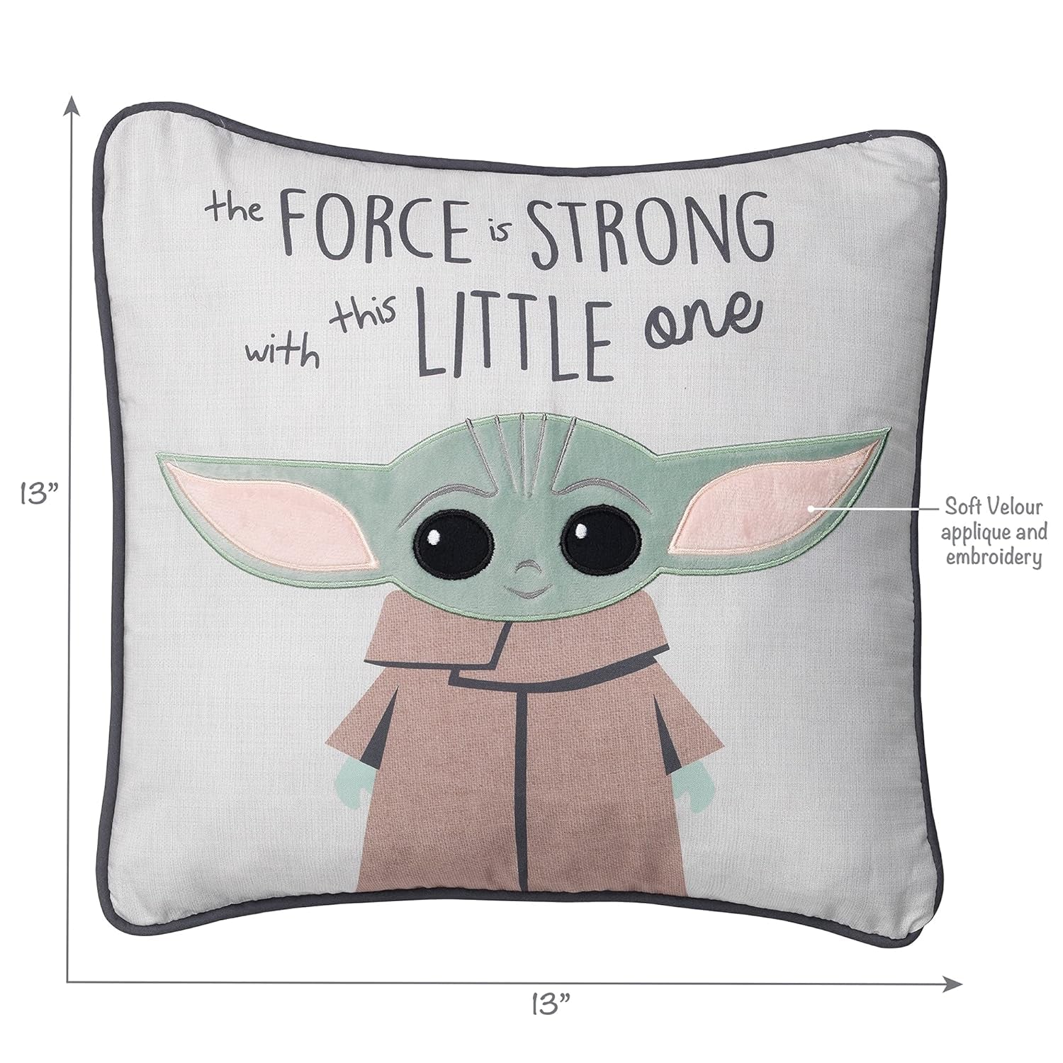 Lambs & Ivy Star Wars the Child/Baby Yoda Decorative Nursery Throw Pillow